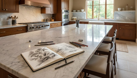 Contemporary Kitchen Interior Space Background