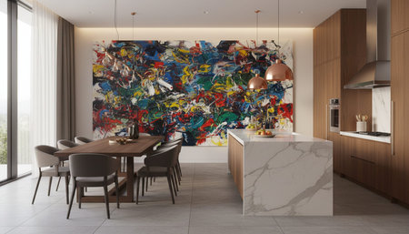 Contemporary Kitchen Interior Space Background
