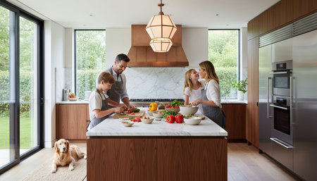 Contemporary Kitchen Interior Space Background