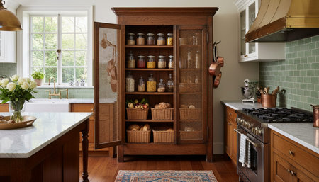 Contemporary Kitchen Interior Space Background
