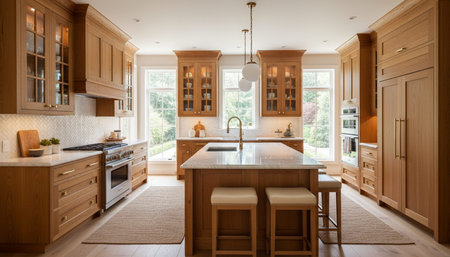Contemporary Kitchen Interior Space Background