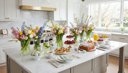 Contemporary Kitchen Interior Space Background