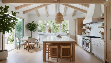 Contemporary Kitchen Interior Space Background