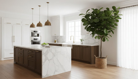Contemporary Kitchen Interior Space Background