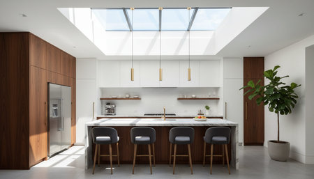 Contemporary Kitchen Interior Space Background