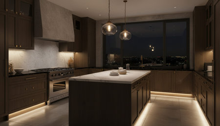 Contemporary Kitchen Interior Space Background