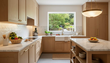 Contemporary Kitchen Interior Space Background