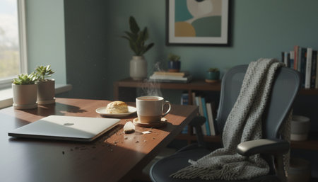 Creative Workspace Interior Room Background