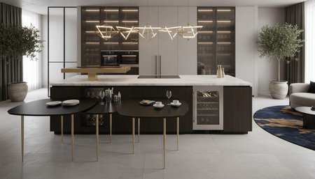 Contemporary Kitchen Interior Space Background
