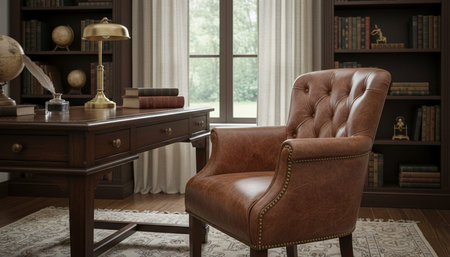 Modern Creative Workspace Interior Scene Backgroundの写真素材