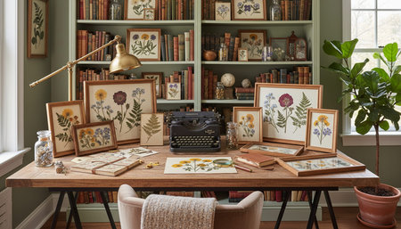 Modern Creative Workspace Interior Scene Background