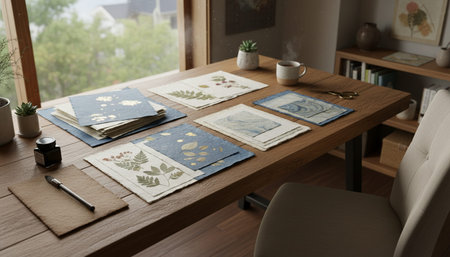 Modern Creative Workspace Interior Scene Background