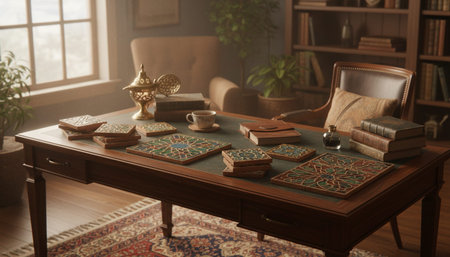Modern Creative Workspace Interior Scene Background