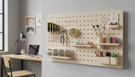 Modern Creative Workspace Interior Scene Background