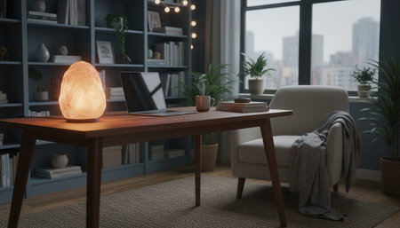 Modern Creative Workspace Interior Scene Background