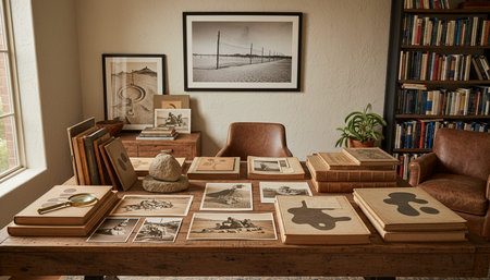 Modern Creative Workspace Interior Scene Background
