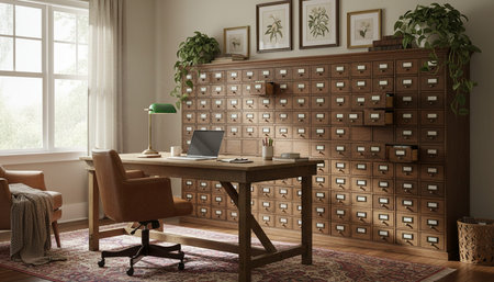Modern Creative Workspace Interior Scene Background