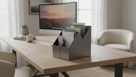 Modern Creative Workspace Interior Scene Background