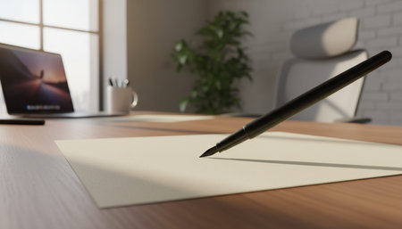 Modern Creative Workspace Interior Scene Background