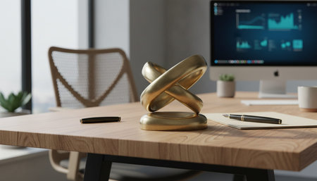 Modern Creative Workspace Interior Scene Background