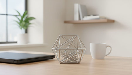 Modern Creative Workspace Interior Scene Background