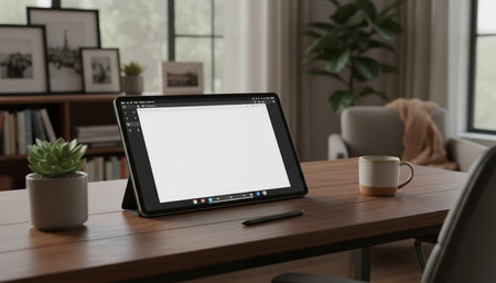 Modern Creative Workspace Interior Scene Background