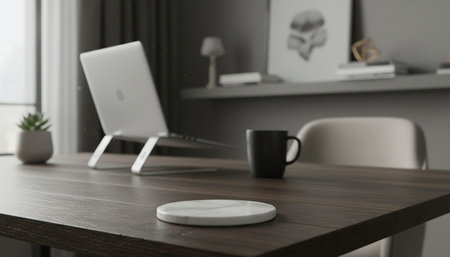 Modern Creative Workspace Interior Scene Background
