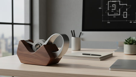 Modern Creative Workspace Interior Scene Background