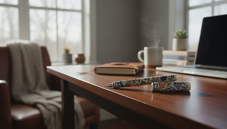 Modern Creative Workspace Interior Scene Background