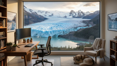 Home Office and Art Studio Interior Background