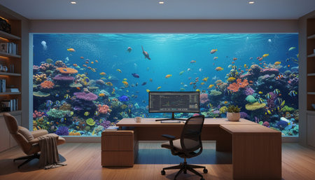 Home Office and Art Studio Interior Background