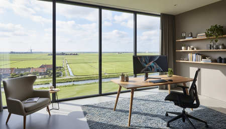 Home Office and Art Studio Interior Background