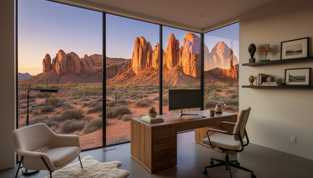 Home Office and Art Studio Interior Background