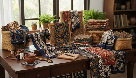 Home Office and Art Studio Interior Backgroundの写真素材