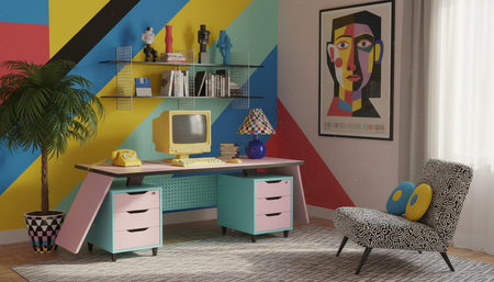 Home Office and Art Studio Interior Background