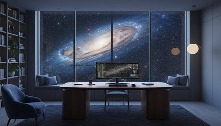 Home Office and Art Studio Interior Background