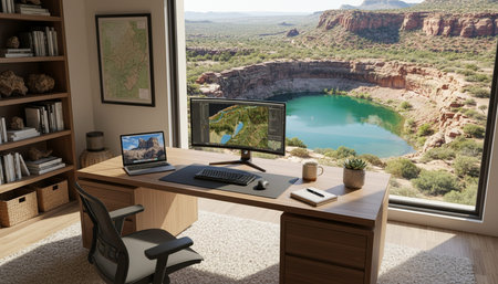 Home Office and Art Studio Interior Background