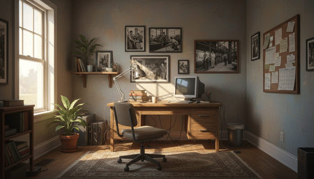 Home Office and Art Studio Interior Background