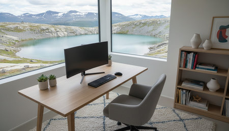 Home Office and Art Studio Interior Background