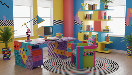 Home Office and Art Studio Interior Background