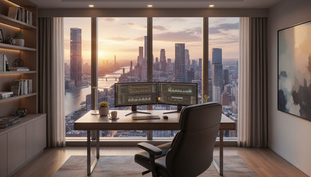 Home Office and Art Studio Interior Background