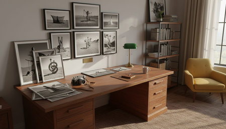 Home Office and Art Studio Interior Background