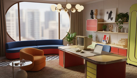 Home Office and Art Studio Interior Background