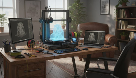 Home Office and Art Studio Interior Background