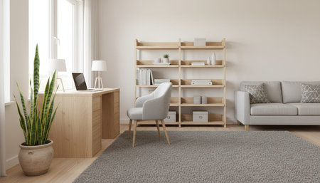 Home Office and Art Studio Interior Background