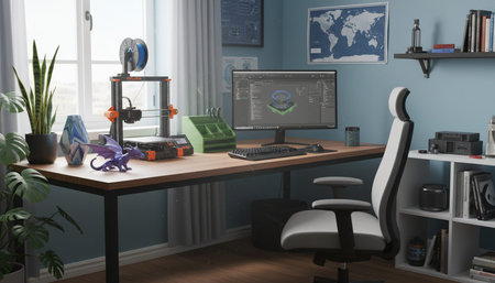 Home Office and Art Studio Interior Background