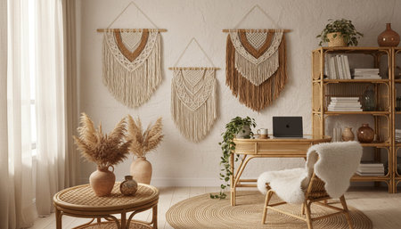 Home Office and Art Studio Interior Background