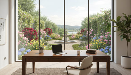 Home Office and Art Studio Interior Background