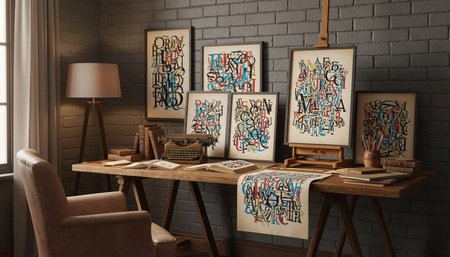 Home Office and Art Studio Interior Background