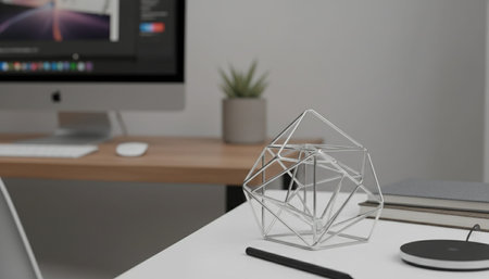 Home Office and Art Studio Interior Backgroundの写真素材